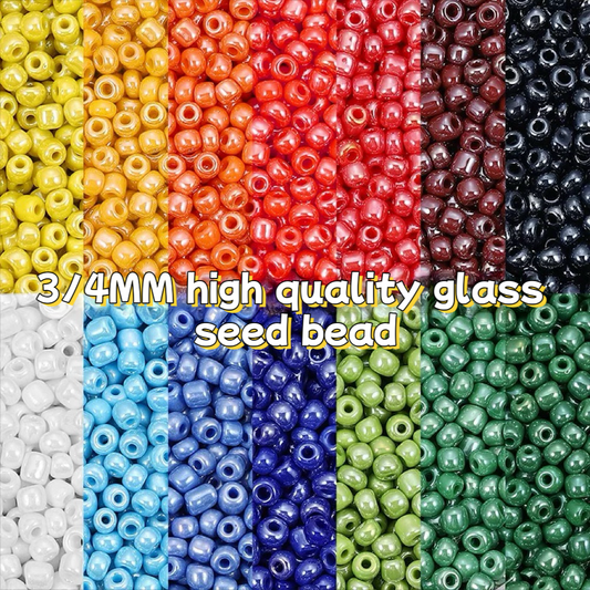 Glass Seed Beads- 3/4mm Round 10g/20g High Quality